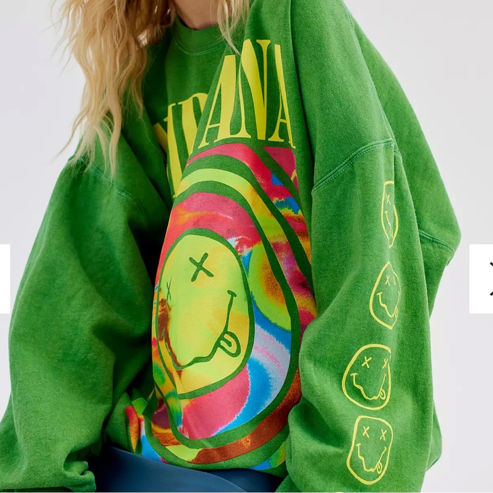 Nirvana Smile Oversized Crewneck Sz S/M